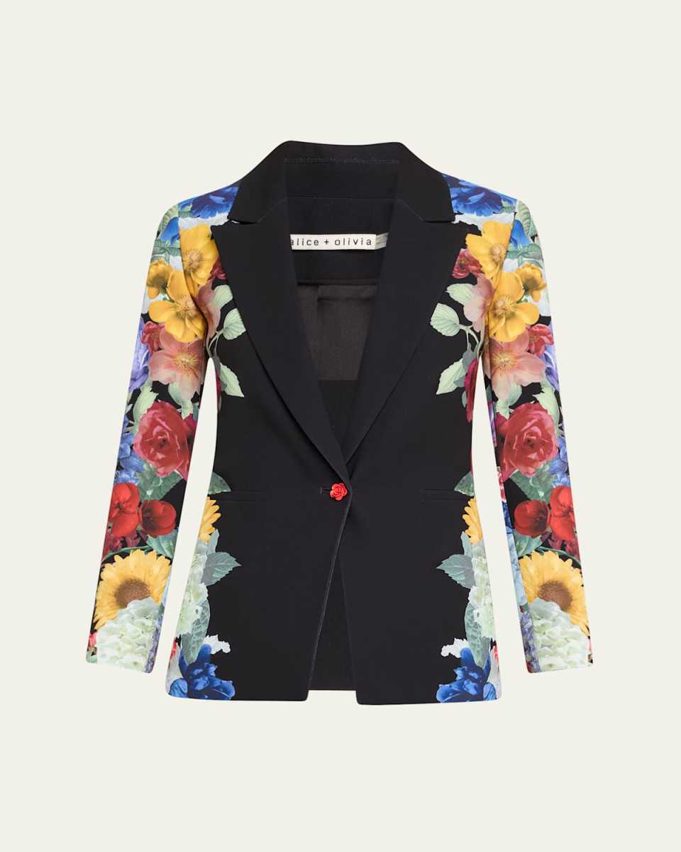 Denny Notch-Collar Boyfriend Blazer